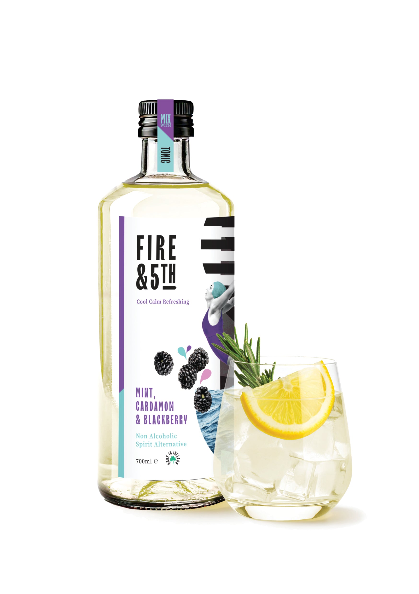 Fire&5th - Mint, Cardamom & Blackberry - Non Alcoholic Spirit Alternative (simply add tonic)