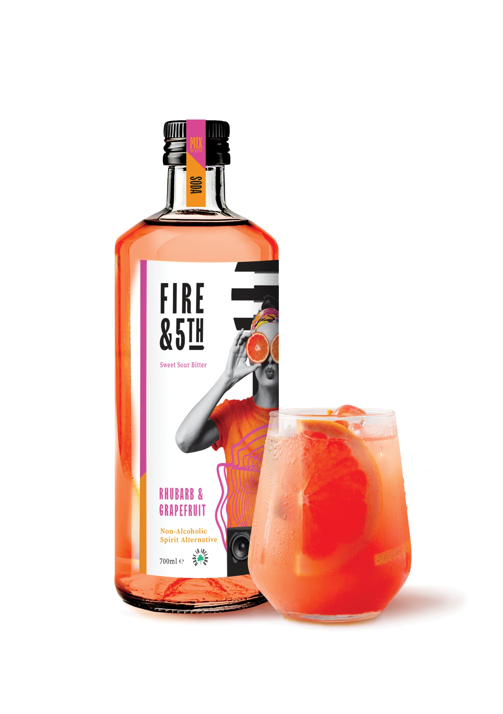Fire&5th - Rhubarb & Grapefruit - Non Alcoholic Spirit Alternative (simply add soda water)