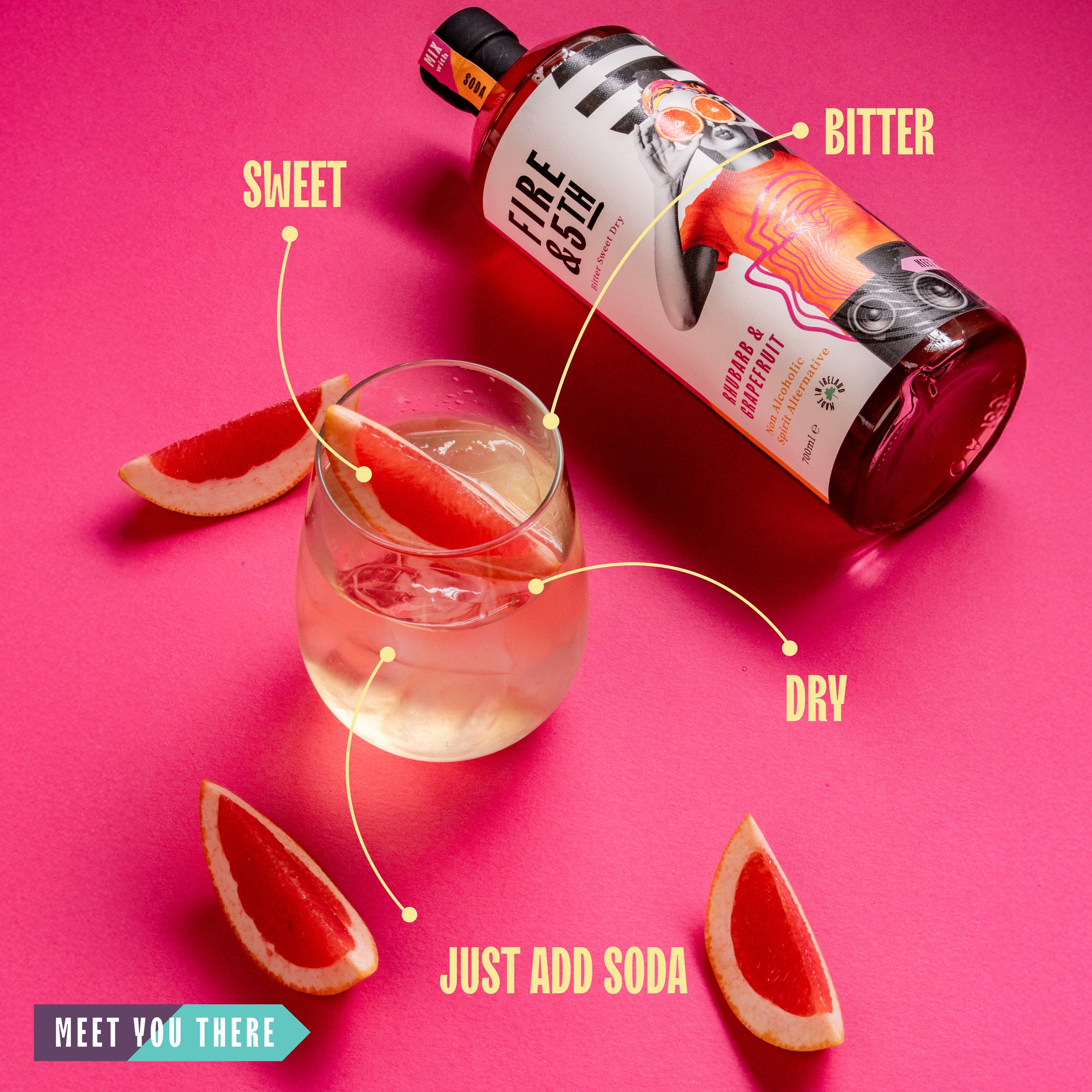 Rhubarb & Grapefruit - Non Alcoholic Spirit Alternative – Fire and 5th